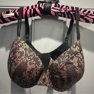Victoria's Secret Body by Victoria Pink & Black Snake-Print Lined Full Coverage